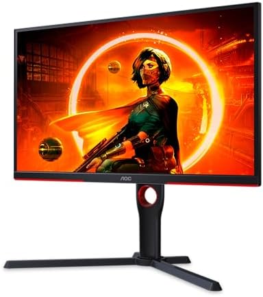 AOC Gaming 25G3ZM/BK - 24.5" 240Hz FHD Monitor, 0.5ms MPRT, FreeSync Premium (1920x1080, HDMI 2.0 x 2, DisplayPort 1.2 x 1, Headphone out (3.5mm)) black/red