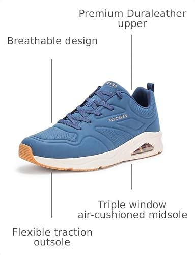 Skechers Skechers Men's Tres-Air Uno - Casairal Fashion Sneakers, Navy, 12