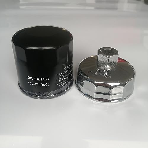 Image of 16097-0007 Oil Filter with Removal Installation Tool Compatible with Kawasaki Brute Force Jet Ski Prairie Teryx