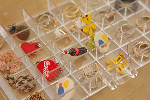 Cluqmeik Earring Organizer Box Clear Storage Acrylic For Earrings Necklace Organizer Jewelry Box With 6 Layer Storage Compartments Transparent Ring Clear Jewelry Organizer #TOP7