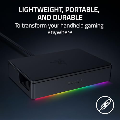 Razer Handheld Dock Chroma: Charging Hub & Expand Connectivity for Mobile Gaming & Tablets - iPhone 16, Steam Deck, ROG Ally, Switch & More - USB C, USB A (3), HDMI, GbE - 100W Power Passthrough by Razer - Image 4