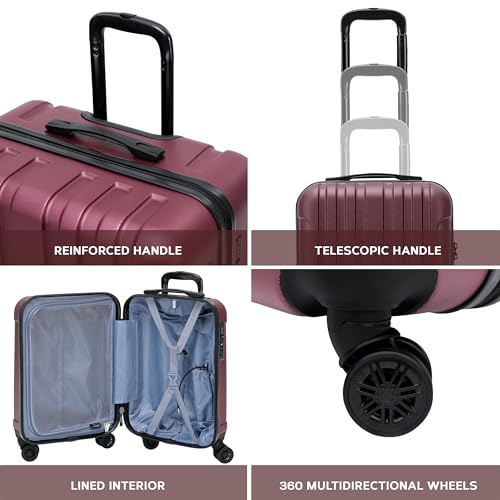 Valise rigide Flight Knight à 8 roues pivotantes et serrure TSA - 7