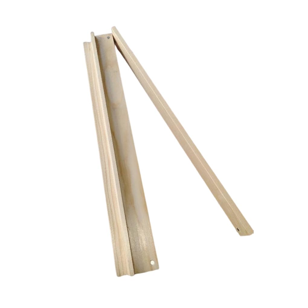 4 teiliges Mahjong Rack aus Holz mit Schiebern, poliert, ohne Zubehör, gelbes Holz, Mahjong Rack mit