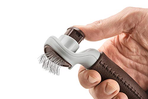 HUNTER SPA Zupfbürste selbstreinigend, für Hunde und Katzen, 16,5 x 7,0 cm, S