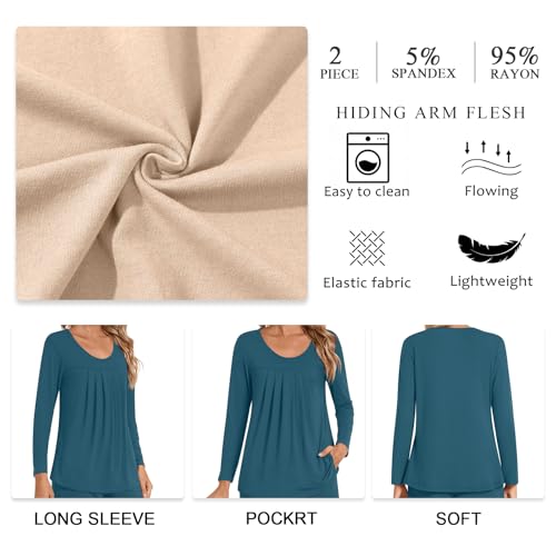 Image of Pajamas Sets for Women Soft Long Sleeve Pjs