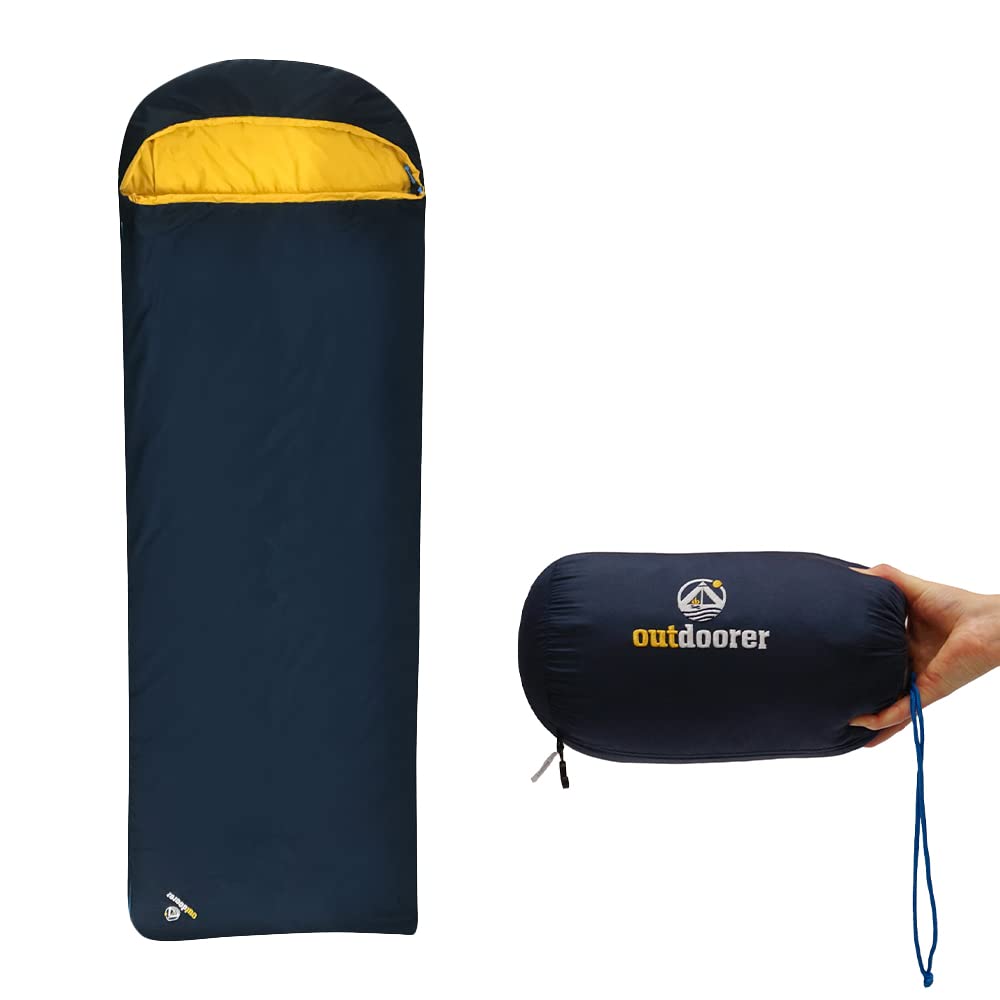 Leichter Deckenschlafsack Trek Comfort von outdoorer mit 880g  Reise  Schlafsack Erwachsene in Blau, sehr kleines Packma 28x15cm : Amazon.de:  Sport & Freizeit