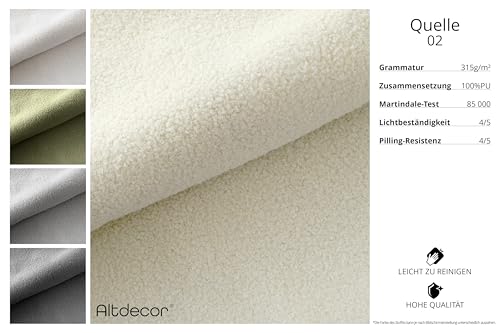 ALTDECOR Ecksofa in U-Form Corner Sofa Bett Eckcouch Couch L-Form Wohnlandschaft Cauchsofa MARI-U2-v1-380x165x81 cm Beige – Bild 6