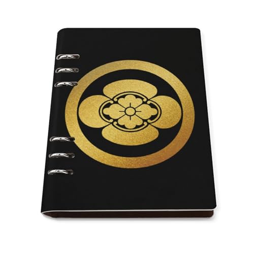 ノート 戦国武将 織田信長 丸に木瓜 家紋 メモ帳 バインダーノート A5 6穴 90枚 てちょう ハードカバー メモ ンダー A5サイズ 横罫線 ??本 文房具 オフィス用品 ルーズリーフ 学生 キャンパス おしゃれ プレゼント 贈り物