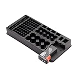 Batterie-Aufbewahrungskoffer, 36,8 x 17,5 x 7 cm, Schwarze Organizer-Box für AA-AAA-Batterien, tragbarer Batteriehalter für Zuhause, Büro, Reisen,