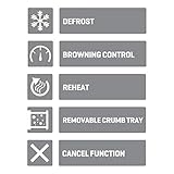Daewoo SDA1864 Argyle Collection, Toaster 4 Slice With Defrost, Reheat And Browning Control To Use At Your Convenience, While The Removable Crumb Tray Makes Cleaning Quick, White - Image 5