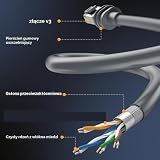 Jadeshay Starlink 3. generacji Starlink V3, prostokątny zamiennik 49 FT wodoodporny kabel przedłużający do satelitarnej 3. generacji, do użytku wewnątrz i na zewnątrz