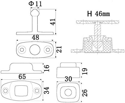 Sprung Static Caravan Door Retainer Catch (MS-S3)