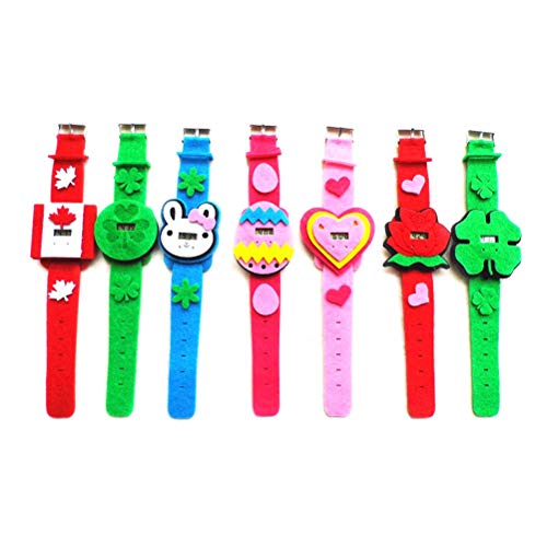 BESTOYARD Montre électronique en Feutre pour Enfant Fille Motif aléatoire, Feutre, comme sur l'image, 20pcs