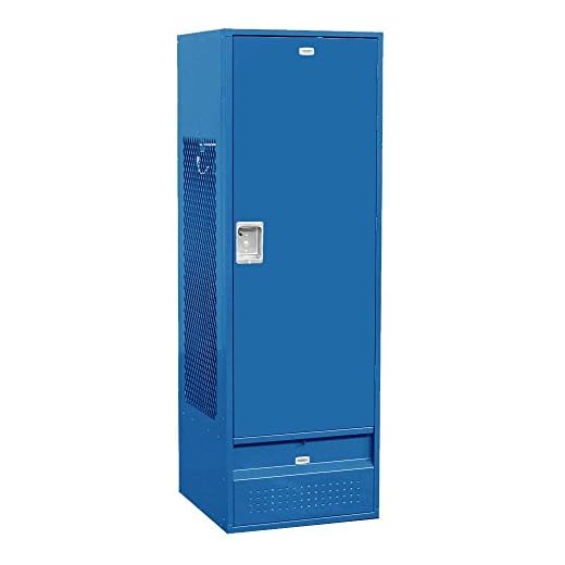 Salsbury Industries 71024BL-U Solid Door 6-Feet High 24-Inch Deep Unassembled Standard Gear Metal Locker, Blue