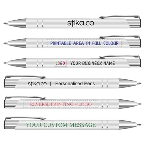 stika.co Personalised Silver Metal Pens Cover