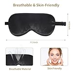 4 Pack Silk Sleep Mask - 100% Blackout, Zero Eye Pressure, Blindfold with Adjustable Strap, Super Soft Travel Eye Covers (Black, Pink, Blue, Purple) - Image 5