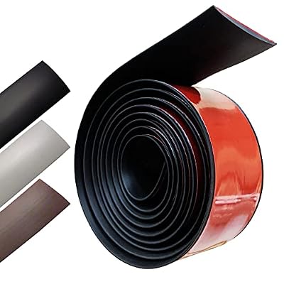 Floor Transition Strip Self-Adhesive Cover Strips Threshold Repair Floor Gap Vinyl Flooring Transitions Laminate Floor Flat Divider Strip Minimalism Oak Wood Grain Design 78.7in (4cm, Pure Black)