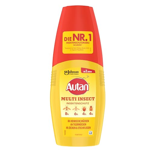 Autan Multi Insect Pumpspray, Multi-Insektenschutz vor Mücken, Stechfliegen und Zecken, Travel Essentials, 1er Pack (1 x 100 ml)