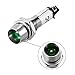 uxcell Indicator Light DC 12V, Green, Metal Shell Panel Mount 5/16
