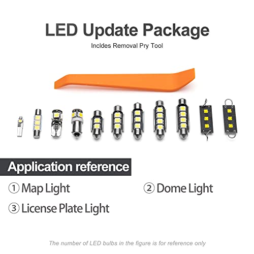 Kit de 7 luces LED interiores para Toyota RAV4 1996-2000 miniatura 7