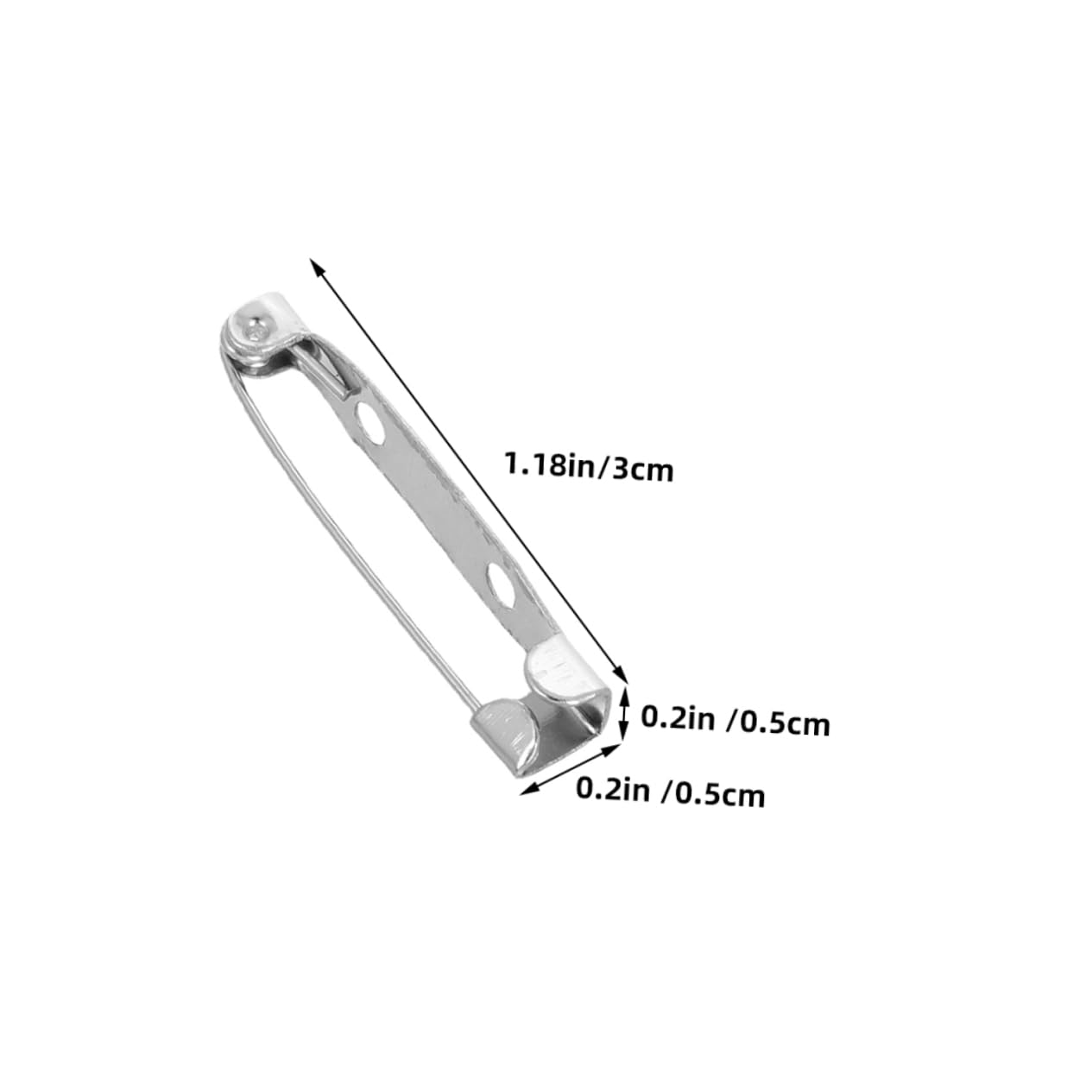 Beatifufu DIY Jewelry Making Kit 60pcs Silverplated Metal Brooch Pin Backs Locking Safety Backs for DIY Crafts