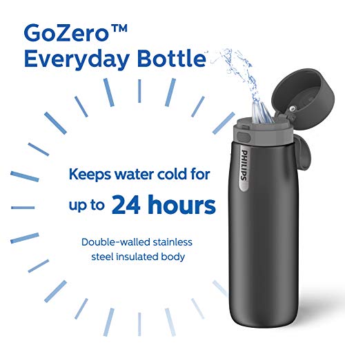 image for PHILIPS Everyday Insulated Stainless Steel Filtered Water Bottle with 