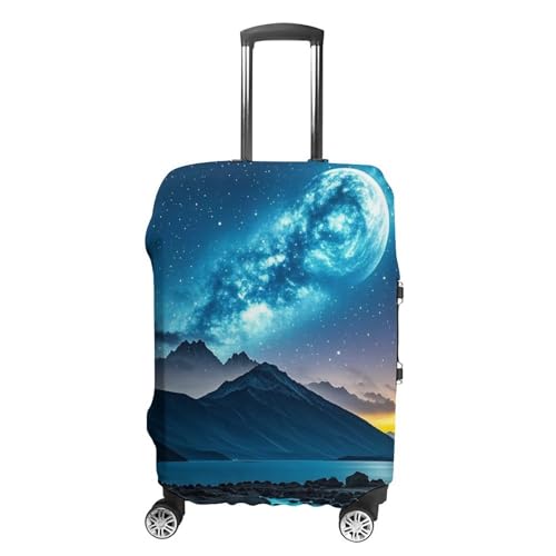Celestial Night Sky Luggage Cover, Elastic Luggage Protector Fits 19-32in Suitcases, Washable & Anti-Scratch Suitcase Cover for Men Women L
