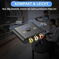 CAMWAY RCA auf HDMI Konverter, AV zu HDMI Adapter 16:9/4:3 Konvertierung 1080P Composite Cinch Video Audio Adapter, AV Adapter Unterstützt PAL/NTSC für Wii/PS1/PS2/N64/Xbox/DVD/VCR – Ansicht 5