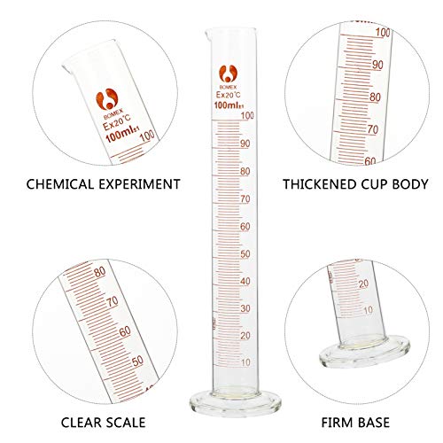 ULTECHNOVO Conjunto de Tubos de MediÃ§Ã£o de Vidro de 10 Unidades Tubo Graduado de QuÃ­mica Com Tubo