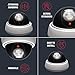 SABRE Fake Dome Security Camera, Flashing Red Light For Nighttime Visibility, Realistic Design Deters Intruders, Battery Operated, No Wiring Required, Fake Dummy Camera, White