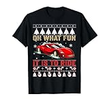 Oh What Fun Sports Supercar Ugly Christmas T-Shirt