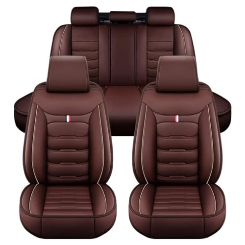 Autositzbezüge Set für Nissan X-Trail X Trail T33 T32 T31 T30 2001-2024, Allwetter Auto Sitzbezüge Set, Schonbezüge für Vordersitze und Rückbank, Wasserdicht Sitzbezug Zubehör,E Coffee