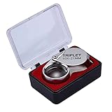 Generic Metal Jewelry Magnifying Glass Jewelers Eye Tool Jewellery Folding Loupe Glass Lens Magnifying Triplet Glass Jewelry Diamond