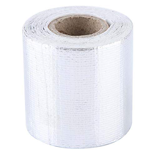 Foil Adhesive Wrap Tape, 5M * 5Cm Car Aluminum Foil Adhesive Reflective Heat Shield Wrap Tape Firewalls Fuel Cells Engine Hoods Engine Compartments