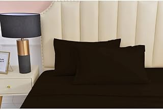 3 Piece Graceful Warm Luxurious Rayon Bamboo Sheets Twin Size | Modern Super Classic Smooth Perfect for Everyday Use | Aesthetic Bedding Wrinkle Free Durable Subtle Style Dark Brownish Cool Comfy