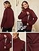 Bhome Nursing Sweatshirt for Breastfeeding High Neck Long Sleeve Nursing Shirt Zipper Maternity Pumping Top Pullover with Side Pockets,Burgundy M