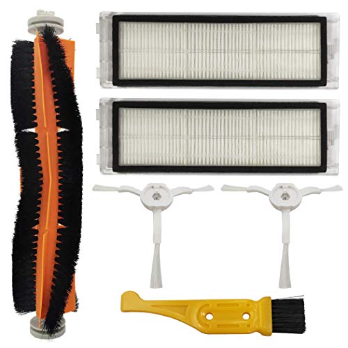 Ugardo Zubehör 2 Filter & 1 Rolle Hauptbürste & 2 Seitenbürsten Cover