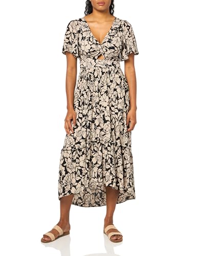 Image of Angie Women's Angie Women's Deep V Maxi Dress with Cutout