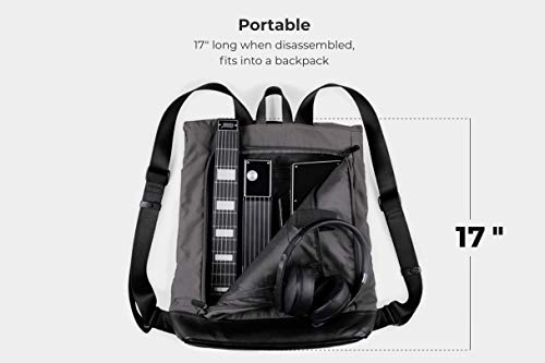 JAMMY G (Jammy Guitar) App-Enabled Digital MIDI Guitar & Controller, Modular Portable Foldable Guitar Fits in Your Backpack, Always Tuned & Ready to Play, with Detachable Frame, Strap, & Carrying Bag - Thumbnail 2