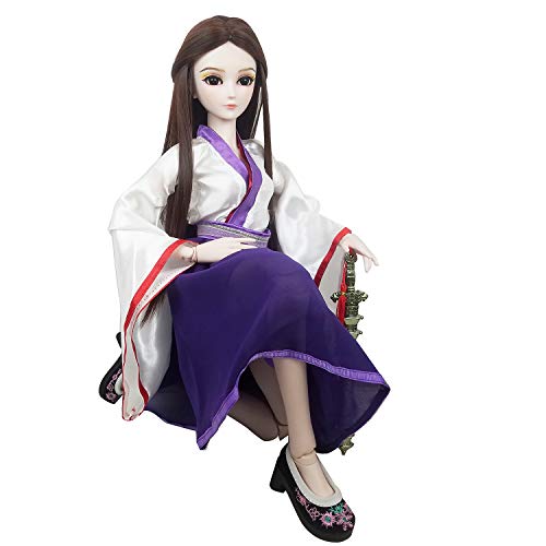 Eva Bjd 1/3 Ball Joint Doll Female General 24In 60Cm Sd Bjd Doll + Clothes + Cloak + Makeup + Full Set #TOP4