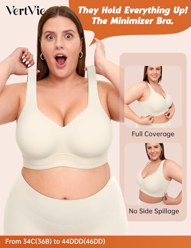 Image of Vertvie Jelly Bras for Women No Underwire Minimizer Support