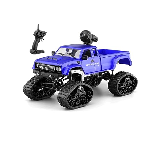Coche teledirigido a escala 1/16, todoterreno teledirigido con tracción en las cuatro ruedas, camión RC eléctrico de 2,4 GHz, lámpara LED con cámara Wi-Fi de alta definición, para niños y adultos/