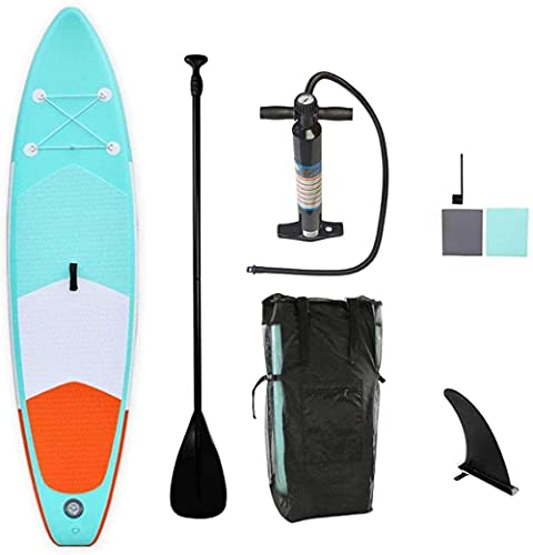 10Ft Stand Up Paddle Board, aufblasbares Paddle Board SUP für Erwachsene, rutschfestes Wakeboard für Frauen, Männer, Jugendliche, Anfänger, stehendes Boot mit Dual-Action-Pumpe, Paddel-Tragerucksack