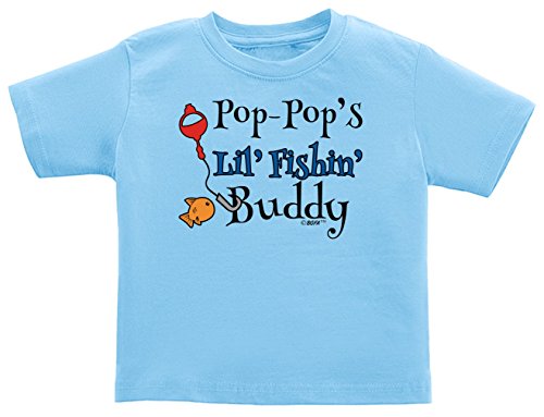 Pop-Pop's Lil Fishing Buddy Infant T-Shirt 18 Months Light Blue