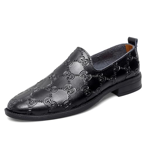 Men's Trendy Patterned Loafers, Sophisticated Formal Footwear - a Fashionable