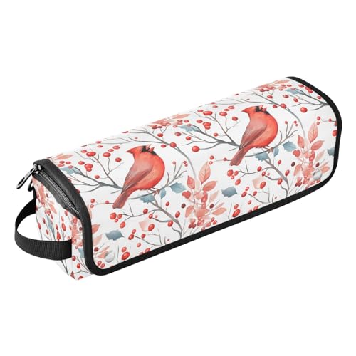 Bolsa de viaje para herramientas de cabello Red Cardinal Branches Marble resistente al calor para planchas, rizadores y accesorios de cuidado capilar miniatura 1