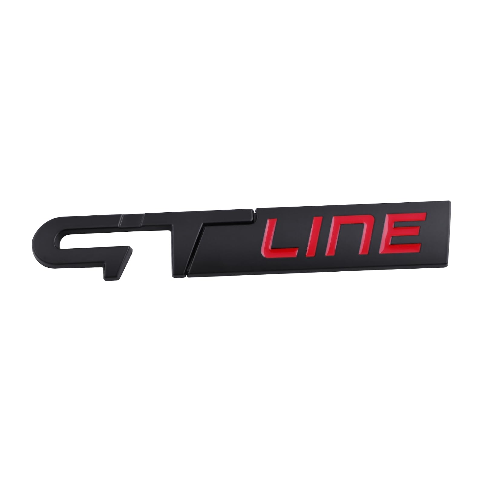 1PC GT Line Car Emblem 3D Sticker Hood Fender Side Rear Car Exterior Logo Badge Compartment Trim Accessories Decoration Compatible with 2022 2023 Accessories (Black&RED)