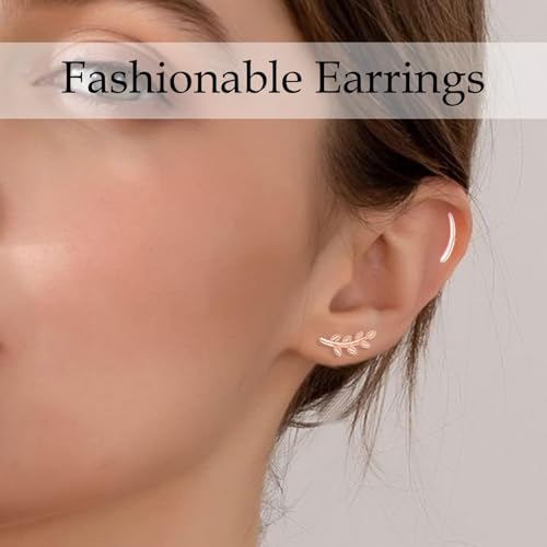 Image of VAMA FASHIONS 5 Pair 18K Plated Multiple Pericing Anti Tarnish Stud Earrings Hypoallergenic Helix Tragus Waterproof Lightweight Ear Studs Combo Set For Women