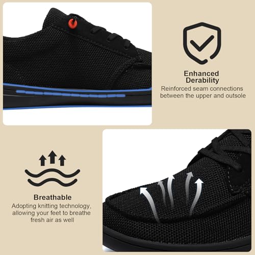 Image of Men's Barefoot Wide Toe Box Shoes - Minimalist Barefoot Shoes with Zero Drop Sole Extra Wide Slip on Walking Shoes for Men