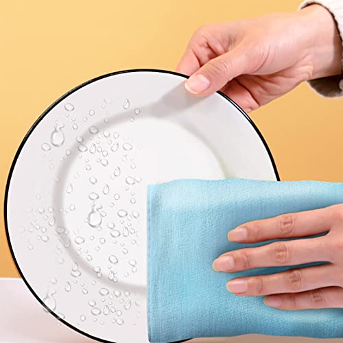 Image of Heavy Duty Scour Pads Sponge Dish Scrubber Non-Scratch Green Reusable Household Scrub Pads for Kitchen and Dish Cleaning Tool (20Pcs Sponge+3Pcs Clean Towel)